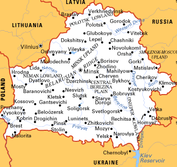 Map of Belarus